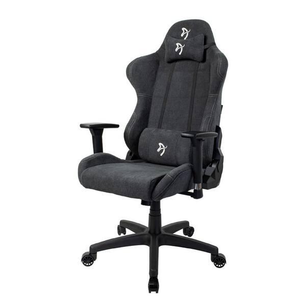 Arozzi Torretta Premium Soft Fabric Ergonomic Computer Gaming Chair, Dark Grey