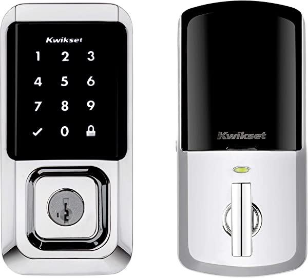 Kwikset 99390-003 Halo Wi-Fi Smart Lock, Keyless Entry Door Lock, Polished Chrome