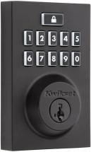 Kwikset 914 Contemporary Keypad SmartCode Electronic Deadbolt Smart Lock, Matte Black
