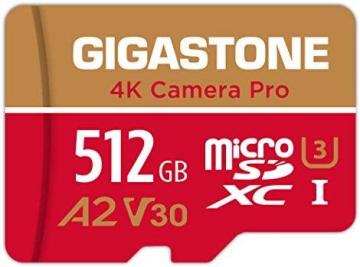 Gigastone 512GB Micro SD Card, 4K Video Recording