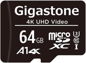 Gigastone 64GB Micro SD Card, 4K UHD Video, with Adapter