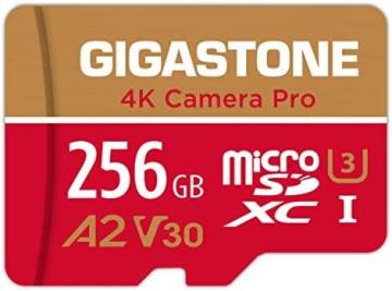 Gigastone 256GB Micro SD Card, 4K Camera Pro, with Adapter
