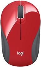 Logitech Wireless Mini Mouse M187 Ultra Portable, Red
