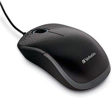 Verbatim USB Silent Corded Optical Mouse, Black