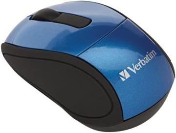 Verbatim 2.4G Wireless Mini Travel Optical Mouse with Nano Receiver, Blue