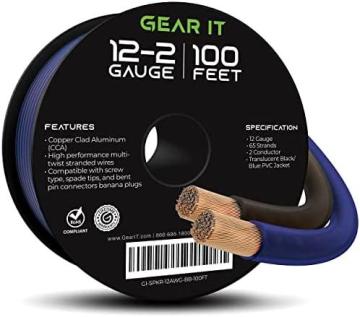 GearIT Pro Series 12AWG Speaker Wire, 12 Gauge Speaker Wire Cable 100 Feet