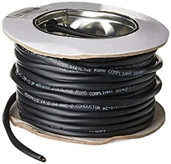Monoprice 113715 Nimbus Series 14 Gauge AWG 2 Conductor CMP-Rated Speaker Wire/Cable – 50ft