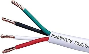 Monoprice Access Series 14 Gauge AWG CL2 Rated 4 Conductor Speaker Wire/ Cable – 250ft