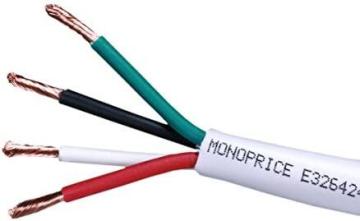 Monoprice 100ft 14AWG CL2 Rated 4-Conductor Loud Speaker Cable