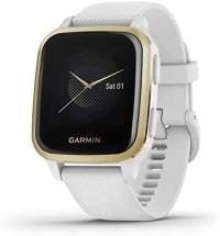 Garmin Venu Sq, GPS Smartwatch with Bright Touchscreen Display, Light Gold and White