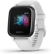 Garmin Venu Sq Music, GPS Smartwatch with Bright Touchscreen Display, White and Slate
