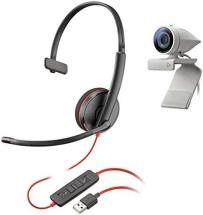 Plantronics Poly Studio P5 Webcam with Blackwire 3210 Headset Kit