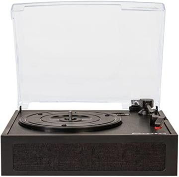 Crosley CR6040A-BK Ryder Vintage Portable Vinyl Record Player Turntable, Black