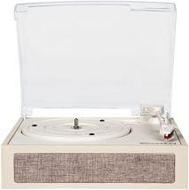 Crosley CR6040A-WH Ryder Vintage Portable Vinyl Record Player Turntable, White