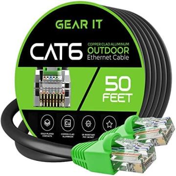 GearIT Cat6 Outdoor Ethernet Cable (50 Feet)