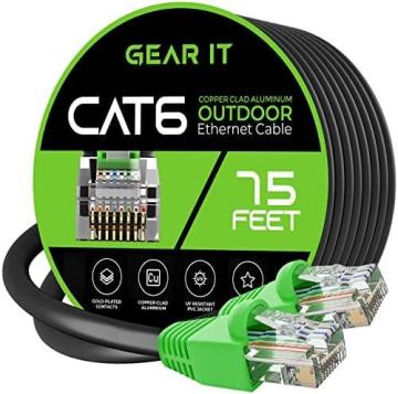 GearIT Cat6 Outdoor Ethernet Cable (75 Feet)