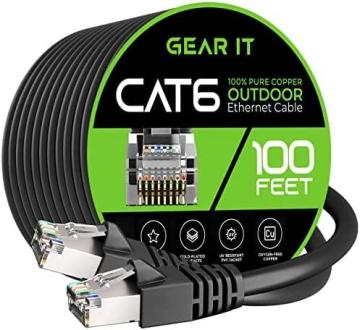 GearIT Cat6 Outdoor Ethernet Cable (100ft)