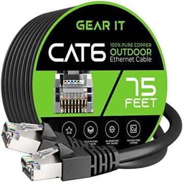 GearIT Cat6 Outdoor Ethernet Cable (75ft)