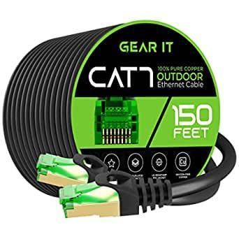 GearIT Cat7 Outdoor Ethernet Cable (150ft)