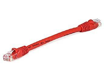Monoprice 0.5FT 24AWG Cat6 550MHz UTP Ethernet Bare Copper Network Cable - Red