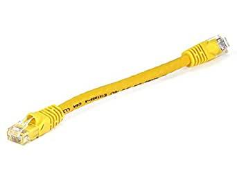 Monoprice 0.5FT 24AWG Cat6 550MHz UTP Ethernet Bare Copper Network Cable - Yellow