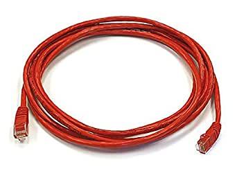 Monoprice 10FT 24AWG Cat6 550MHz UTP Ethernet Bare Copper Network Cable - Red