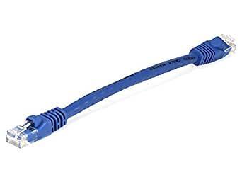 Monoprice 0.5FT 24AWG Cat6 550MHz UTP Ethernet Bare Copper Network Cable - Blue