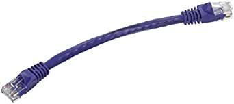 Monoprice 0.5FT 24AWG Cat6 550MHz UTP Ethernet Bare Copper Network Cable - Purple