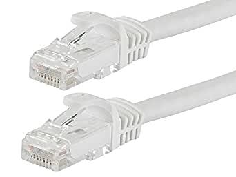 Monoprice Flexboot Cat6 Ethernet Patch Cable - Stranded, 550Mhz, UTP, 24AWG, 10ft, White