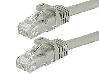 Monoprice Flexboot Cat6 Ethernet Patch Cable - Stranded, 550Mhz, UTP, 24AWG, 0.5ft, Gray