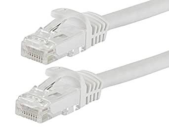 Monoprice Flexboot Cat6 Ethernet Patch Cable - Stranded, 550Mhz, UTP, 24AWG, 7ft, White