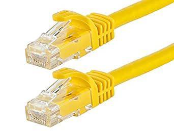 Monoprice Flexboot Cat6 Ethernet Patch Cable - Stranded, 550Mhz, UTP, 24AWG, 0.5ft, Yellow