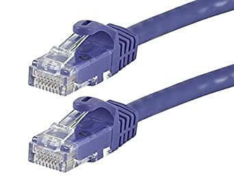 Monoprice Flexboot Cat6 Ethernet Patch Cable - Stranded, 550Mhz, UTP, 24AWG, 0.5ft, Purlple