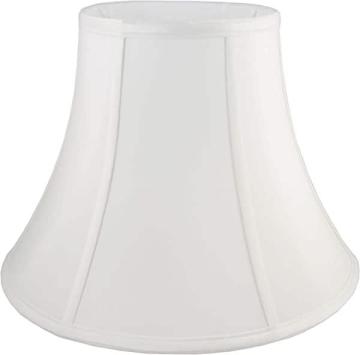 American Pride 10"x 18"x 11.5" Round Soft Shantung Tailored Lampshade, Off-white