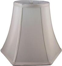 American Pride 8"x 16"x 12" Hexagon Soft Shantung Tailored Lampshade, Croissant