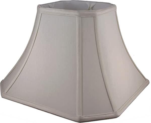 American Pride 5"x 8"x 6.5" Square Soft Shantung Tailored Lampshade, Croissant