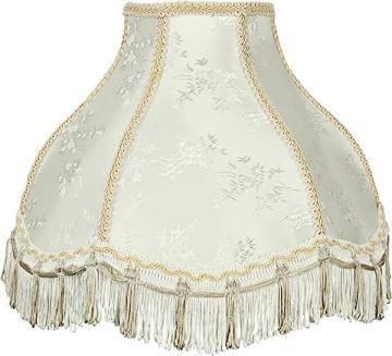 Aspen Creative 30331 Transitional Scallop Bell Shape Spider Construction Lamp Shade in Ivory