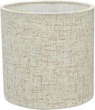 Aspen Creative 31196A Transitional Drum (Cylinder) Shaped Construction Beige Clip ON LAMP Shade