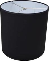 Fenchel Shades  Cylinder Drum Lampshade (Linen Black)