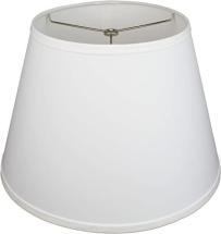 Fenchel Shades Lampshade 10" Top x 16" Bottom x 11" Slant Height (Linen White)