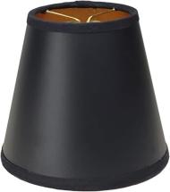 Royal Designs Empire Chandelier Shade, Black with Gold, 3 x 5 x 4.25