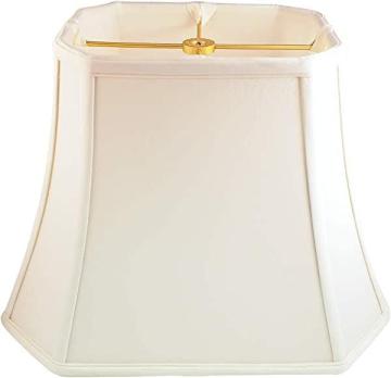 Royal Designs Rectangle Cut Corner Lamp Shade - White - (5 x 6.5) x (8 x 12) x 10