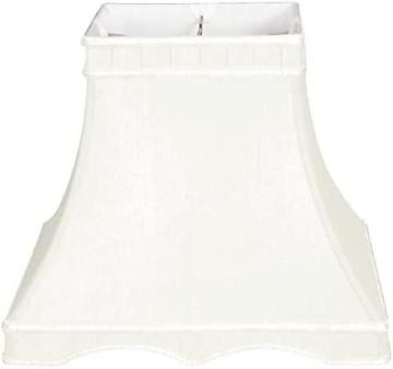Royal Designs Square Bell with Gallery Designer Lamp Shade, White, 5.75 x 10 x 10.5