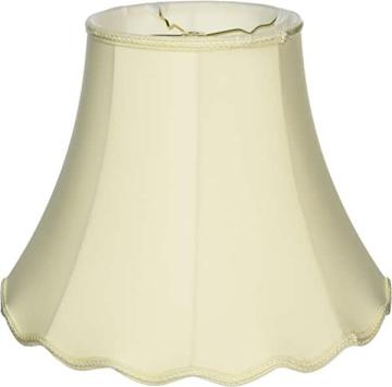 Royal Designs Scalloped Bell Designer Lamp Shade, Eggshell, 8 x 16 x 12.25