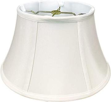 Royal Designs Shallow Drum Bell Billiotte Lamp Shade, White, 13 x 19 x 11.26