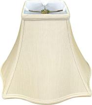 Royal Designs Fancy Square Bell Lamp Shade - Beige - 5 x 12 x 9.75