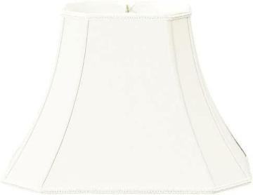 Royal Designs Rectangle Bell w Cut Corners Designer Lamp Shade, White