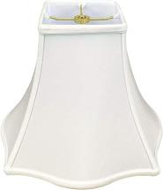 Royal Designs Inc BSO-702-10WH Fancy Square Bell Basic Lamp Shade, White