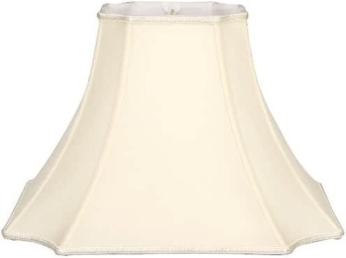 Royal Designs Square Bell with Inverted Corners Designer Lamp Shade, Eggshell