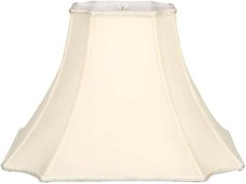 Royal Designs Square Bell with Inverted Corners Designer Lamp Shade, Eggshell